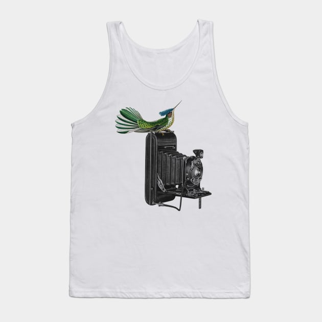 retro potrait and the bird Tank Top by ysmnlettering